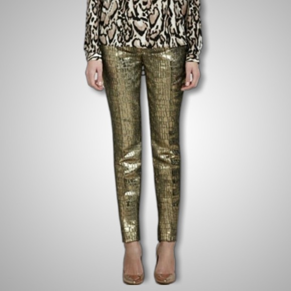 { Diane Von Furstenberg } - Mary Metallic Pants - Picture 3 of 5